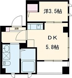 平井SKハイツ 1DKの間取図画像