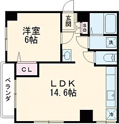 ＫＤハイム 1階1LDKの間取り