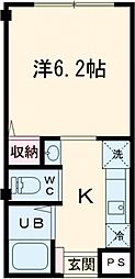 パレス南荻窪 1階1Kの間取り