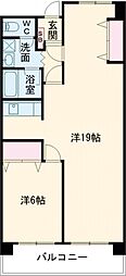 西武新宿線 上井草駅 徒歩6分の賃貸マンション 1階1LDKの間取り