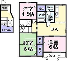 ピースフル2000　I 2階3LDKの間取り