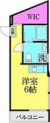 JR常磐線 亀有駅 徒歩10分の賃貸マンション 3階ワンルームの間取り