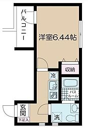 西武新宿線 上井草駅 徒歩1分の賃貸マンション 1階1Kの間取り