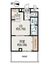 ヘルデンフィールズII 4階1LDKの間取り