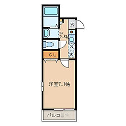 東京メトロ半蔵門線 住吉駅 徒歩8分の賃貸マンション 2階1Kの間取り