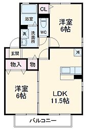 フェニックスE 2LDKの間取図画像