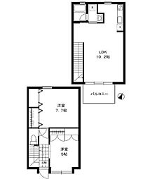 京王井の頭線 浜田山駅 徒歩11分の賃貸テラスハウス 1階2LDKの間取り