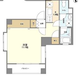 JR総武線 千葉駅 徒歩11分の賃貸マンション 2階ワンルームの間取り