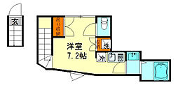 ピッコロッカ新小岩 2階ワンルームの間取り