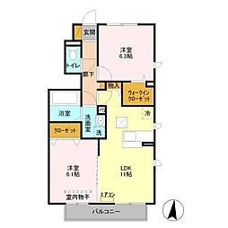 間取図画像 2LDK