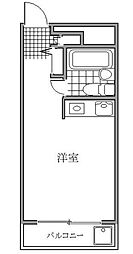 JR中央線 西荻窪駅 徒歩9分の賃貸マンション 3階ワンルームの間取り