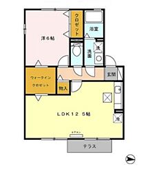 JR内房線 浜野駅 バス7分 柏崎下車 徒歩27分の賃貸アパート 1階1LDKの間取り