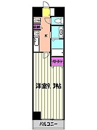 千葉ポートイースト 7階1Kの間取り