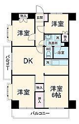 Forest Mansion 武蔵浦和 6階4DKの間取り