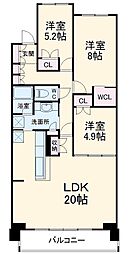 プライムメゾン富士見台 1階3LDKの間取り