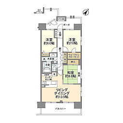 フェルモ千葉ミッドレジデンス 3LDKの間取図画像