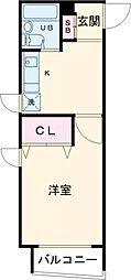 ＡＤＸ南阿佐ヶ谷 2階1Kの間取り