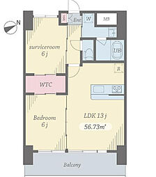 プライムコート立川 4階1SLDKの間取り