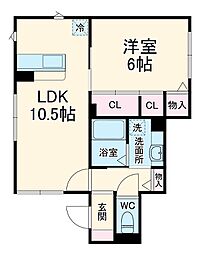 ロワールコート梶ヶ谷 1LDKの間取図画像