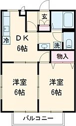 セレブレイト 2階2Kの間取り