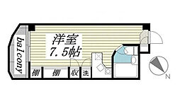 ラ・パルフェ・ド・立川Ｎｏ．1 1階ワンルームの間取り