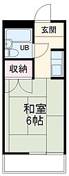 豊橋鉄道渥美線 柳生橋駅 徒歩4分の賃貸マンション 1階1Kの間取り
