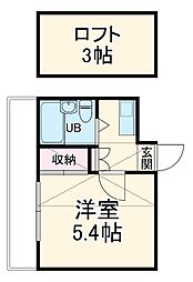 レオパレスＴ＆Ｙ稲田堤 104 1階ワンルームの間取り
