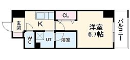 ＰＵＬＣＨＲＡ　ＯＺＯＮＥ 8階1Kの間取り