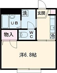 イーグルヒロ 1階1Kの間取り