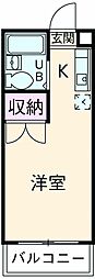 小野ビル 3階ワンルームの間取り