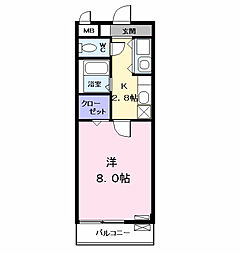 間取図画像 1K
