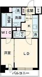 ミュージシャンズヴィラ幡ヶ谷 7階2Kの間取り