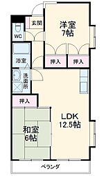 JR両毛線 前橋駅 徒歩18分の賃貸アパート 2階3DKの間取り