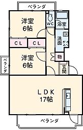 間取図画像 2LDK