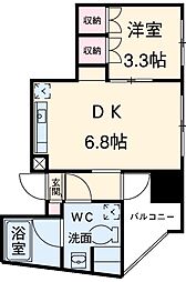 東急田園都市線 三軒茶屋駅 徒歩6分の賃貸マンション 2階1DKの間取り