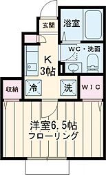 都営浅草線 馬込駅 徒歩8分の賃貸アパート 1階1Kの間取り