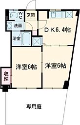 池上台コーポ 1階2DKの間取り