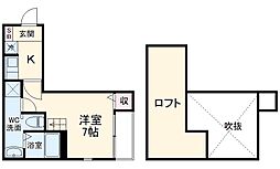 JR鹿児島本線 箱崎駅 徒歩11分の賃貸アパート 1階1Kの間取り
