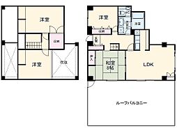 JUNヴィラ栄和 4階4LDKの間取り