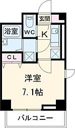 アーデン駒沢大学 12階1Kの間取り