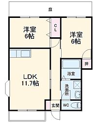 間取図画像 2LDK