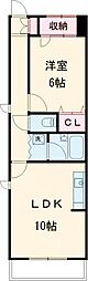 東急東横線 田園調布駅 徒歩6分の賃貸マンション 2階1LDKの間取り