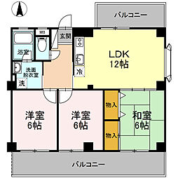 グランドハイツセンチュリー21 3LDKの間取図画像