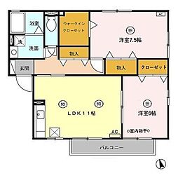 間取図画像 2LDK