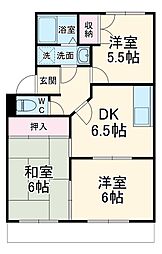 JR東海道本線 西小坂井駅 3.3kmの賃貸アパート 2階3DKの間取り