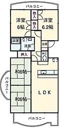 フィオーレ豊橋 3階4LDKの間取り