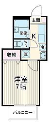 東武東上線 和光市駅 徒歩13分の賃貸アパート 1階1Kの間取り