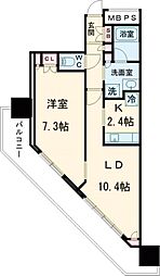 JR総武線 東中野駅 徒歩1分の賃貸マンション 14階1LDKの間取り