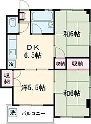 ハイム司 3階3DKの間取り