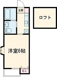 京王線 千歳烏山駅 徒歩12分の賃貸アパート 1階1Kの間取り